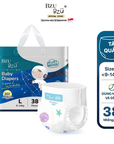 Tã quần dành cho bé sơ sinh BZUBZU VelvetBreeze - Chống tràn 14H - Khô thoáng - Size dưới 6Kg - 15Kg