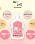 Kem Xả Dưỡng Tóc Mềm Mượt BZU BZU Silky Soft Kids Hair Treatment, 600ml