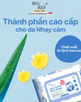 Khăn Ướt Dịu Nhẹ Em Bé BZU BZU Ultra Gentle Fragrance Free Baby Wet Wipes, 80 tờ