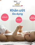 Khăn Ướt Dịu Nhẹ Em Bé BZU BZU Ultra Gentle Fragrance Free Baby Wet Wipes, 30 tờ