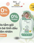 Sữa Tắm Gội Toàn Thân Em Bé BZU BZU Baby Head to Toe Wash Botanical Tinh dầu thiên nhiên 600ml