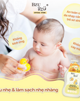 Sữa Tắm Gội Toàn Thân Em Bé Mật Ong & Rau Má BZU BZU Head-To-Toe Baby Wash Dịu Nhẹ An Toàn 600ml