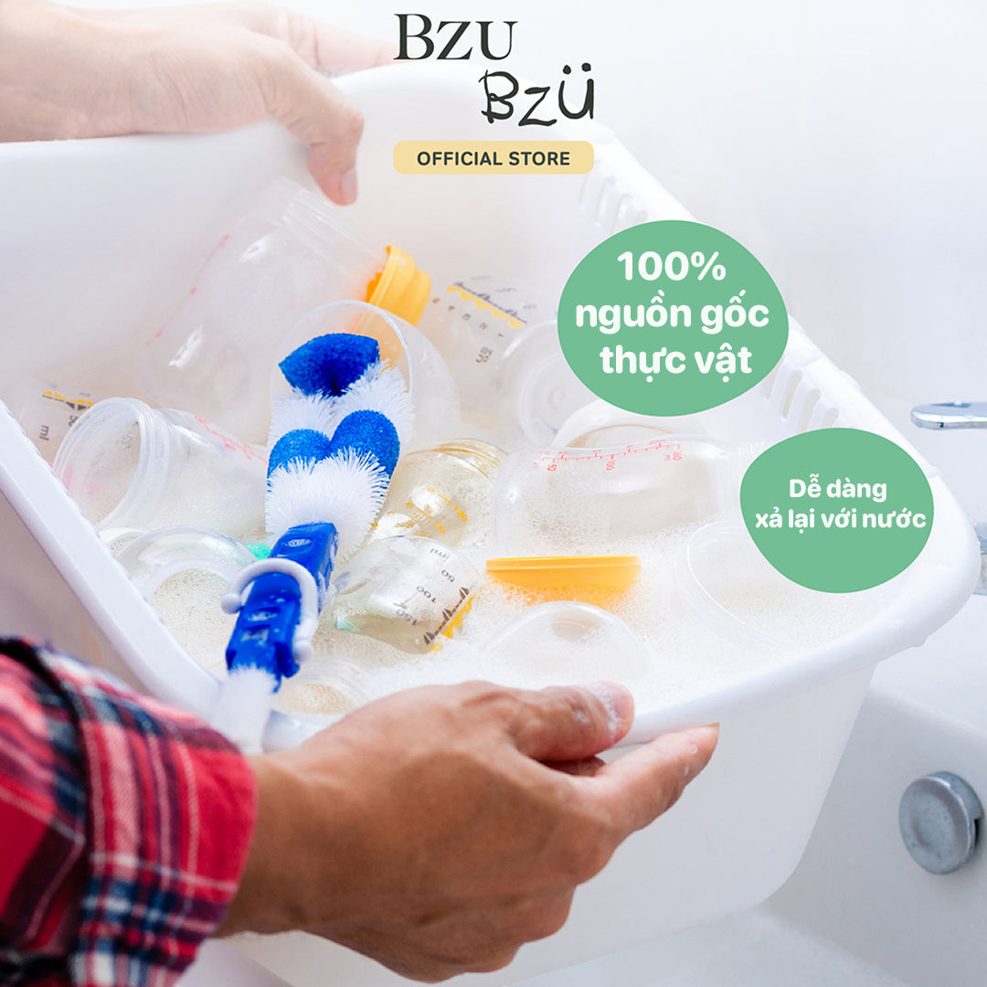 Nước Rửa Đồ Dùng Cho Bé (Tạo bọt - Không mùi) BZU BZU Baby Accessories Cleansing Foam, 400ml