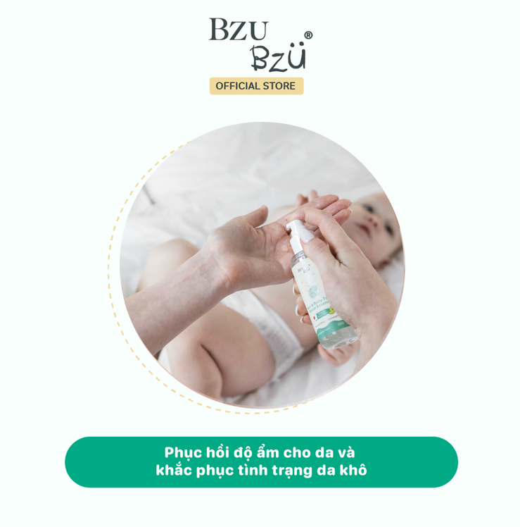 Toner Dưa Lưới Cho Mặt & Toàn Thân Em Bé Bzu Bzu Face & Body Toner Melon 120Ml