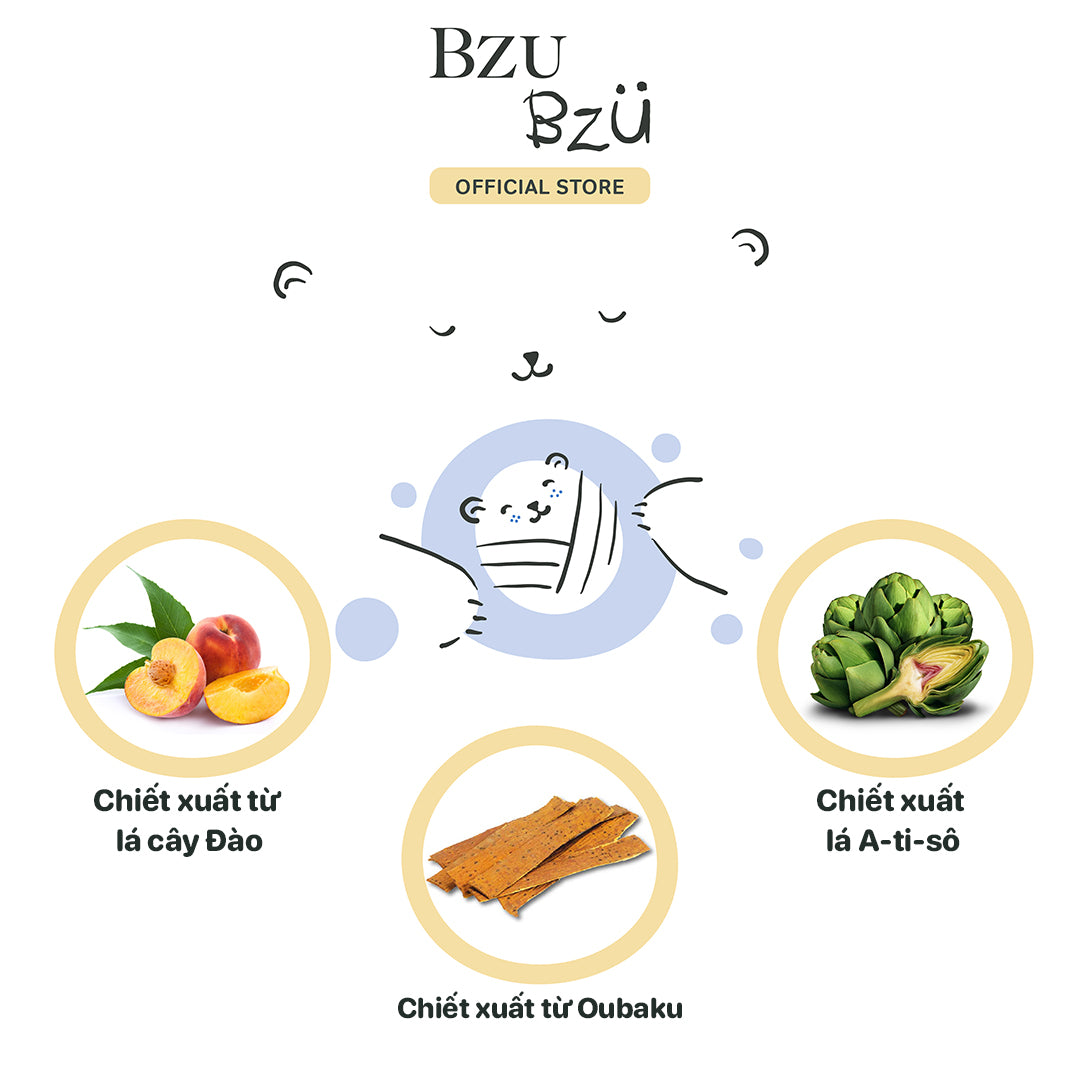 Sữa Tắm Gội Toàn Thân Cho Bé BZU BZU Head to Toe Baby Wash, 200ml