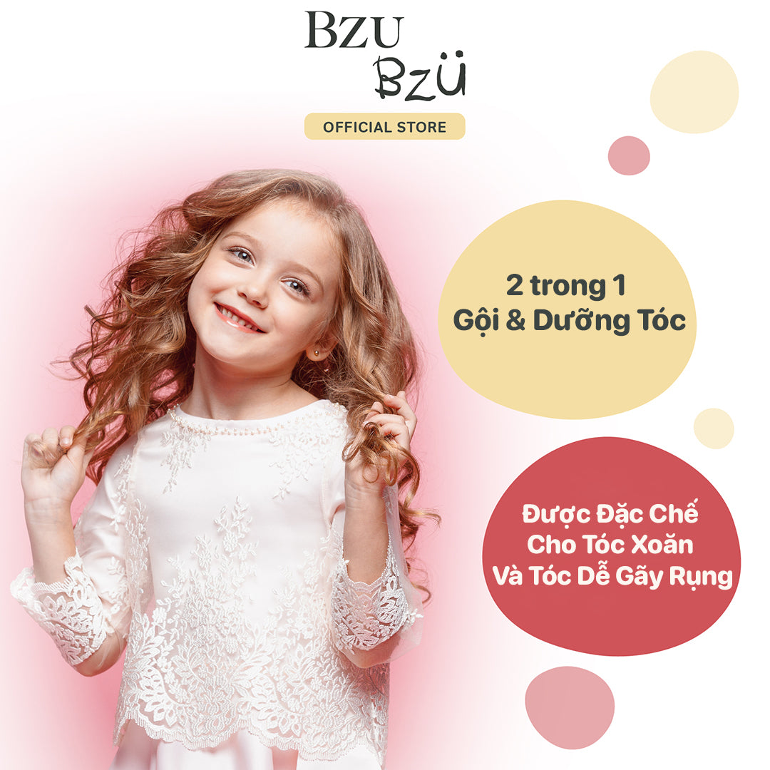 Dầu Gội Trẻ Em Dưỡng Tóc Mềm Mượt BZU BZU Silky Soft Kids Shampoo, 600ml