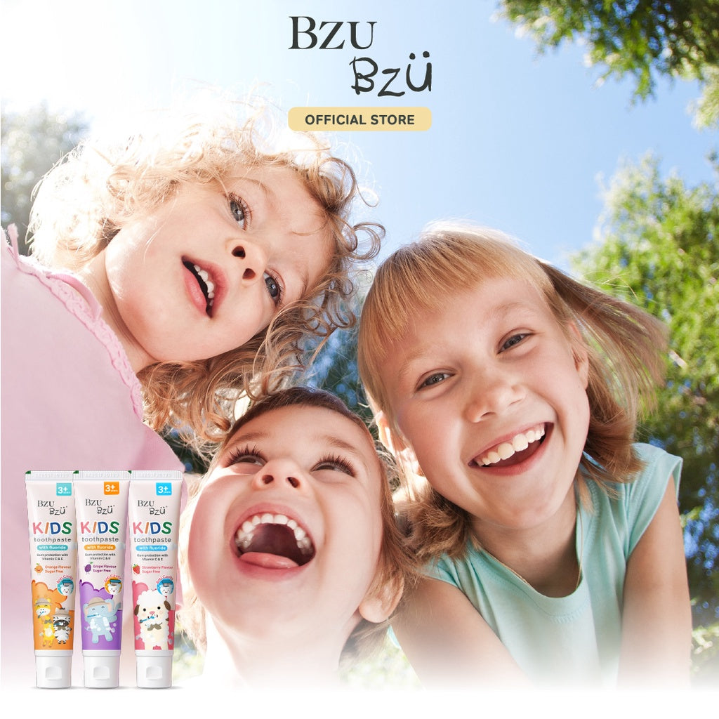 Kem Đánh Răng Trẻ Em Hương Cam BZU BZU Kids Toothpaste Orange Flavour (50g)