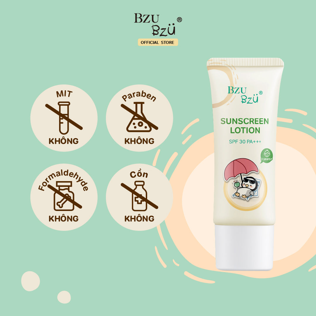 Sữa chống nắng trẻ em phổ rộng 30PA+++Bzu Bzu Sunscreen Lotion 40ML