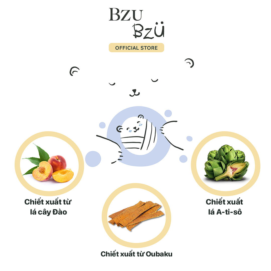 Sữa Tắm Gội Toàn Thân Cho Bé BZU BZU Head to Toe Baby Wash 600ml (Hương thư giãn)
