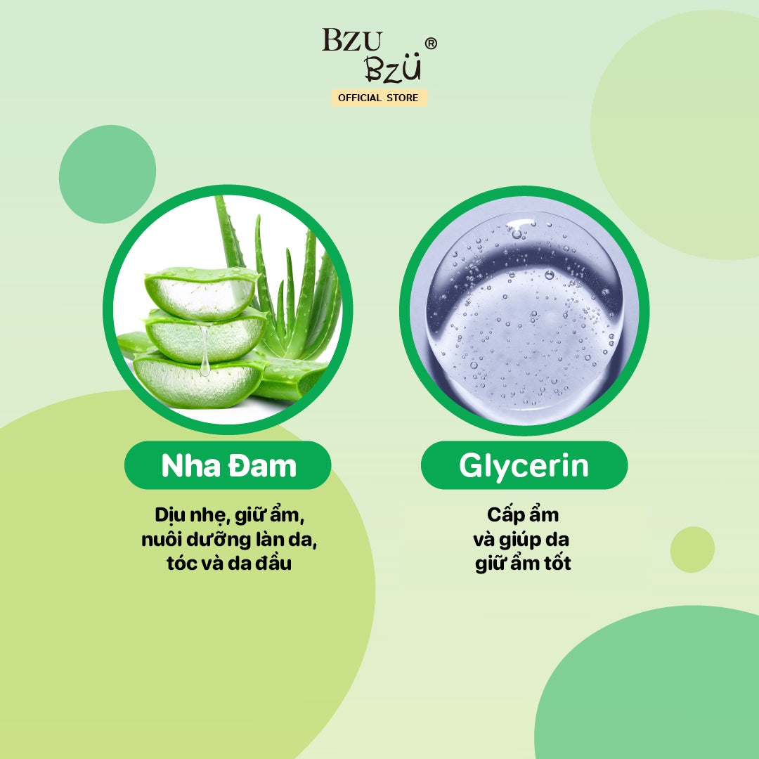 Gel Dưỡng Da Chiết Xuất Lô Hội (Nha Đam) Bzu Bzu Aloe Vera Gel 200ML