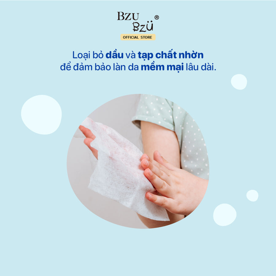 Khăn ướt mát lạnh BZU BZU ICY Cooling Wet Wipes 10 tờ