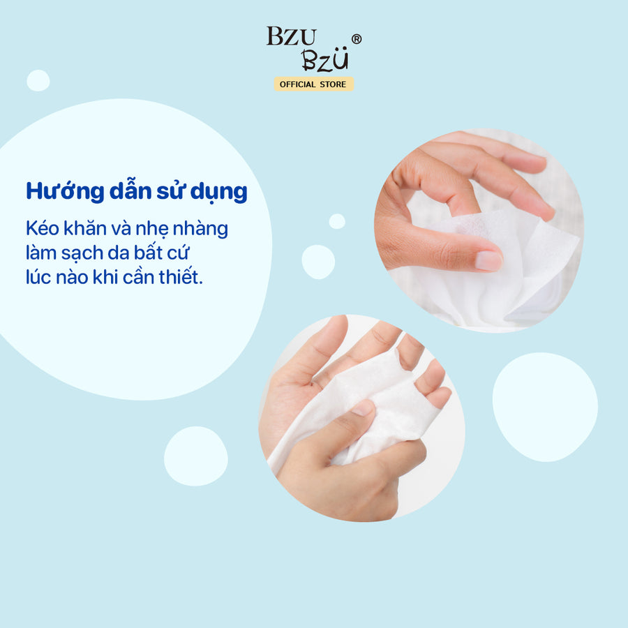 Khăn ướt mát lạnh BZU BZU ICY Cooling Wet Wipes 10 tờ