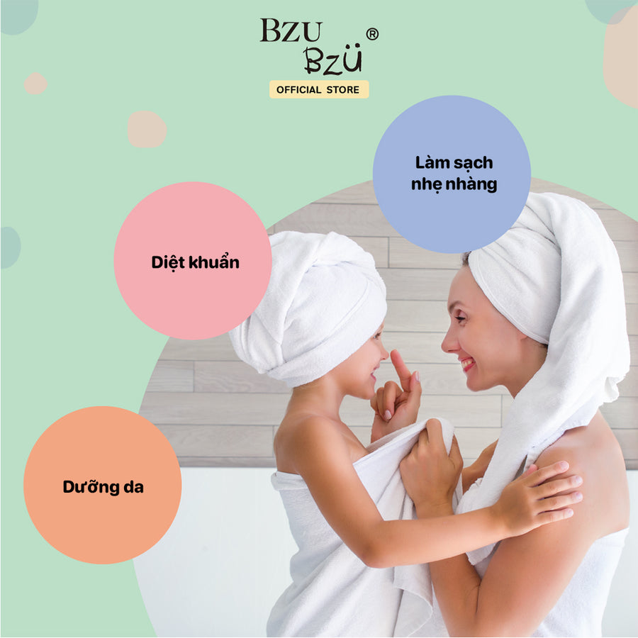 Sữa Tắm Gia Đình  Bzu Bzu Family Shower Cream Anti-Bacterial 800ML