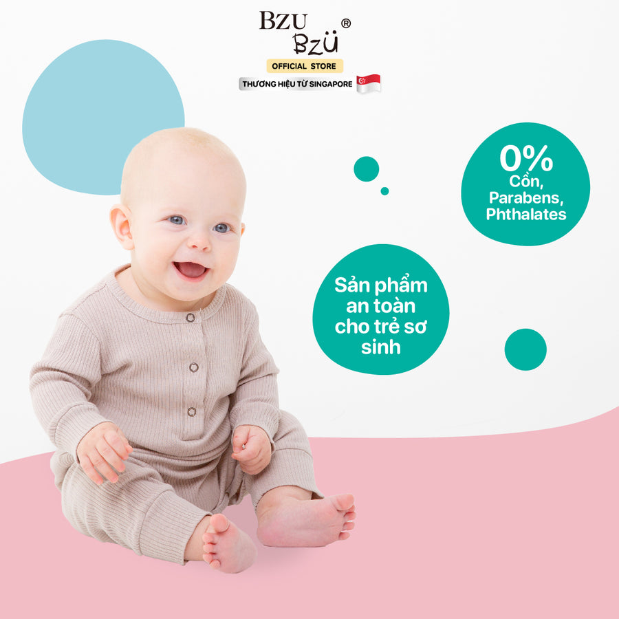 Khăn Ướt Diệt Khuẩn Cho Bé BZU BZU Baby Wipes, 80 tờ