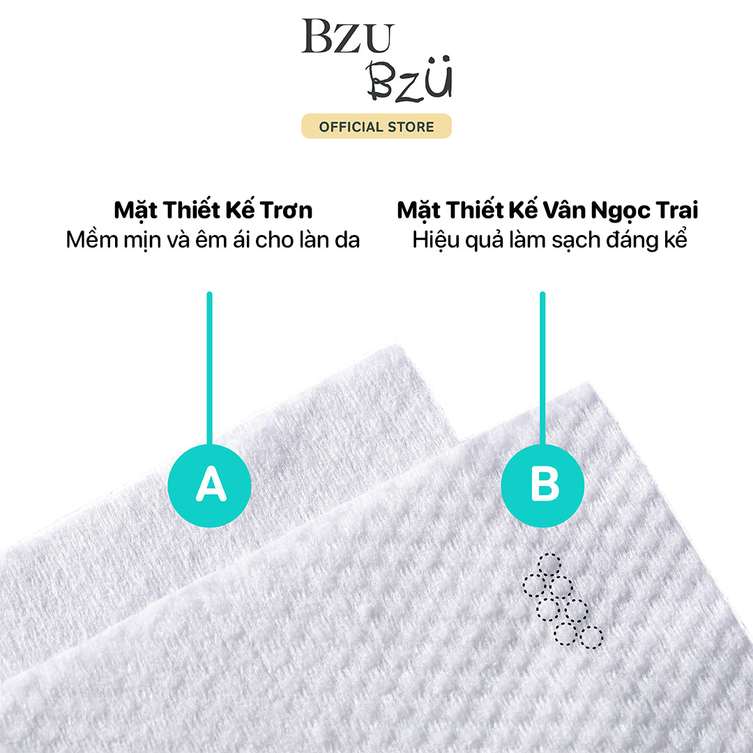 Combo Khăn khô đa năng BZU BZU Cotton Towel Value Pack (2 gói = 160 tờ)