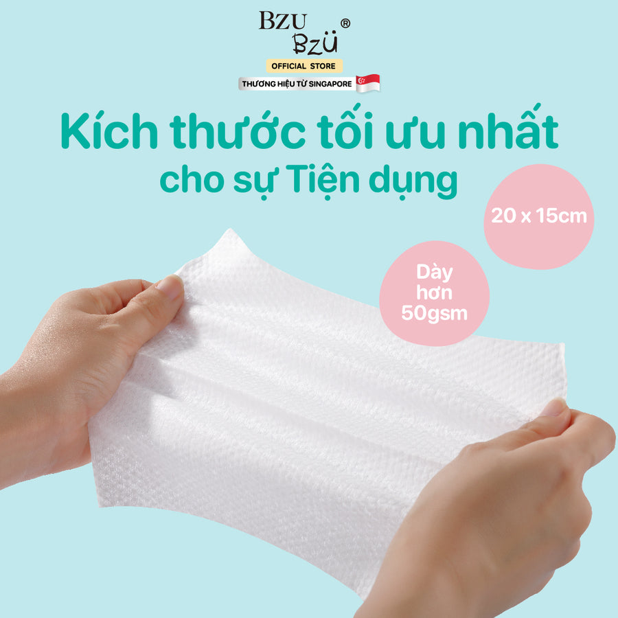 Khăn Ướt Diệt Khuẩn Cho Em Bé BZU BZU Baby Wipes, 30 tờ