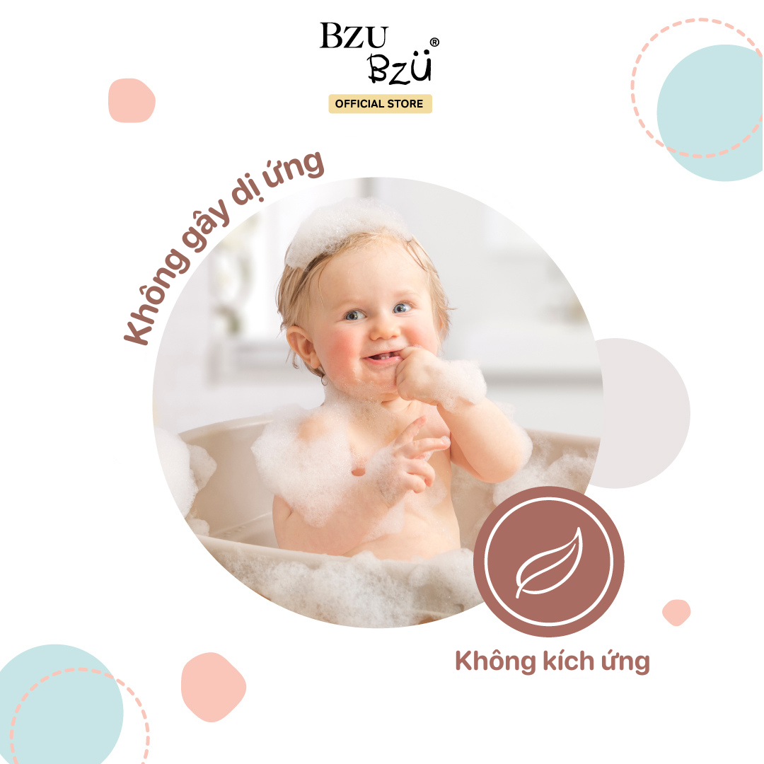 Sữa Tắm Gội Toàn Thân Cho Bé Hương Yến Mạch Sữa BZU BZU Head to Toe Oat & Milk, 600ml