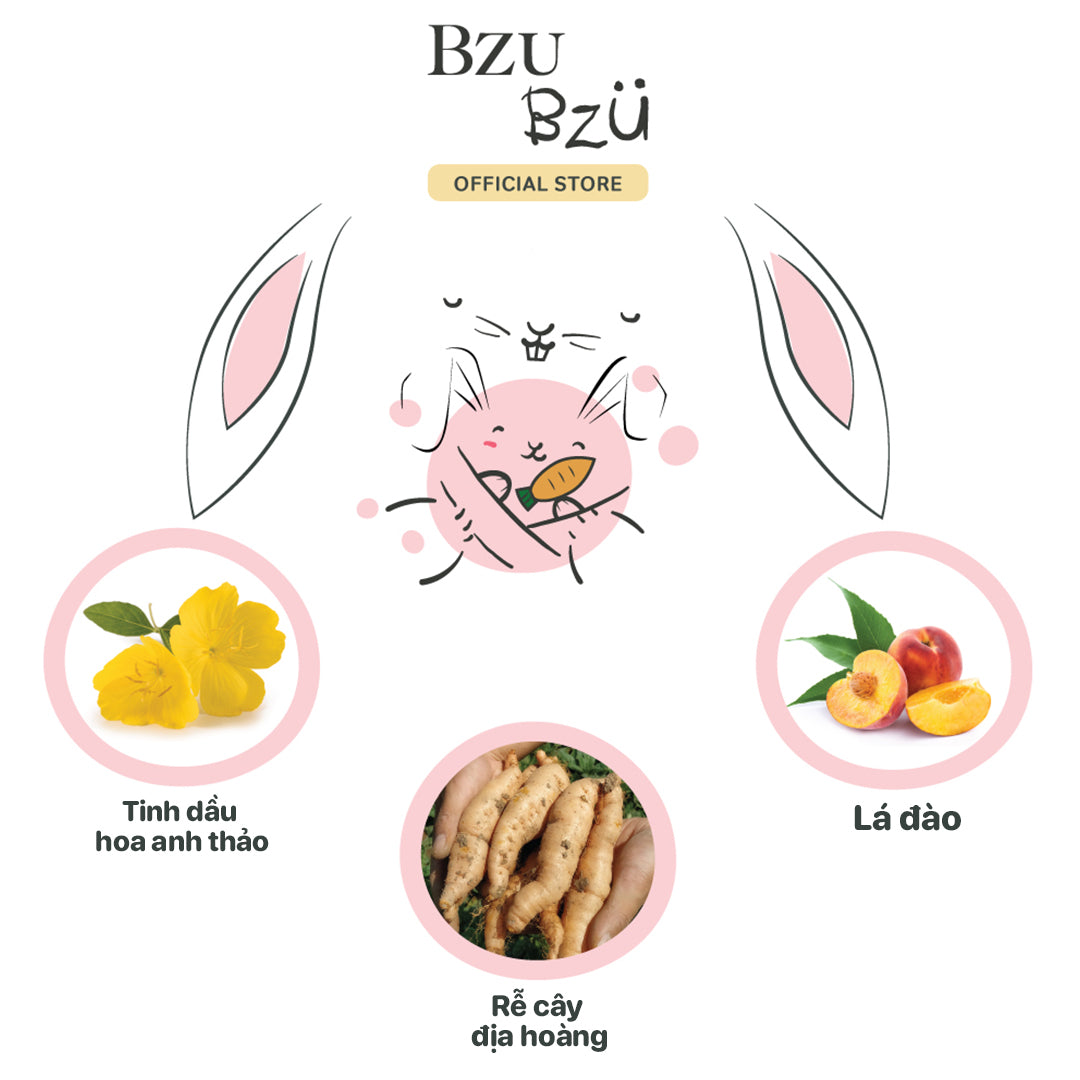 Phấn Rôm Tinh Bột Ngô BZU BZU Cooling Baby Powder, 140g