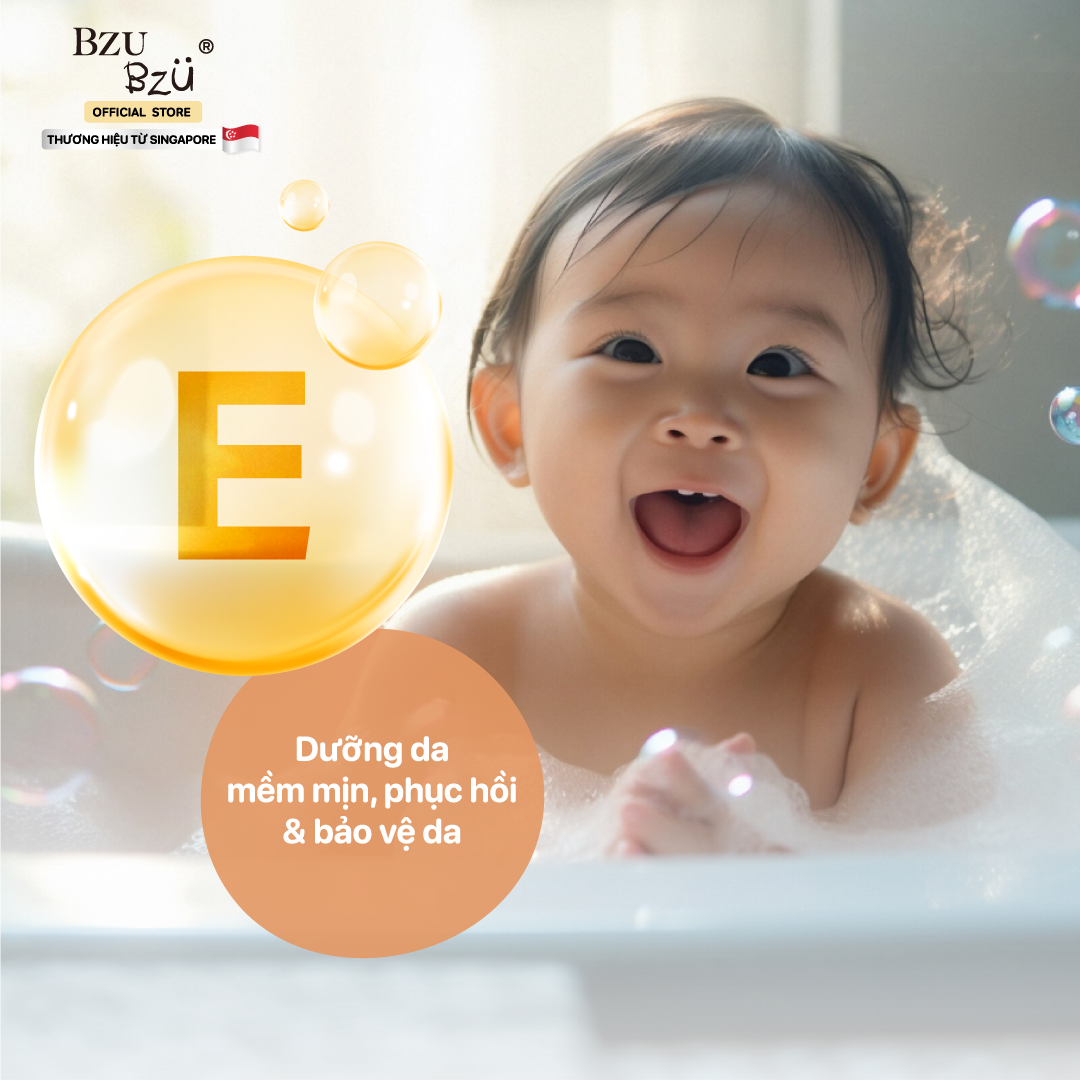 Sữa Tắm Gội Toàn Thân Em Bé BZU BZU Baby Head to Toe Wash Botanical Tinh dầu thiên nhiên 600ml