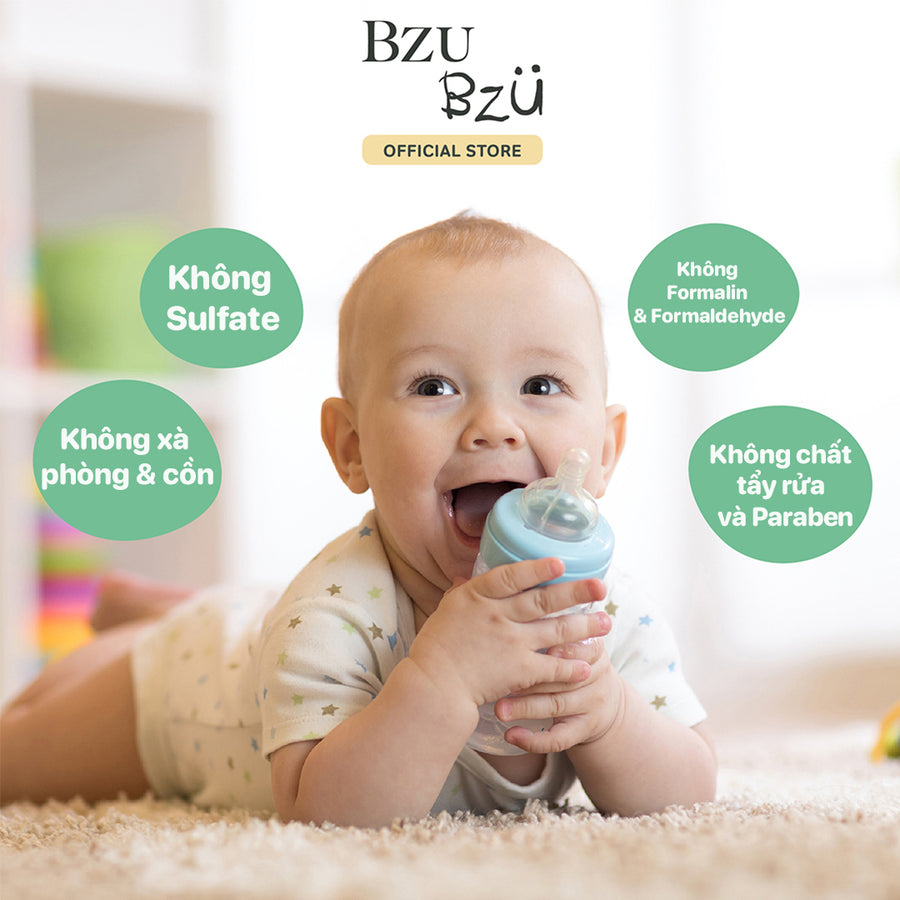 Nước Rửa Đồ Dùng Cho Bé (Tạo bọt - Không mùi) BZU BZU Baby Accessories Cleansing Foam, 500ml