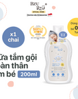 Sữa Tắm Gội Toàn Thân Cho Bé BZU BZU Head to Toe Baby Wash, 200ml