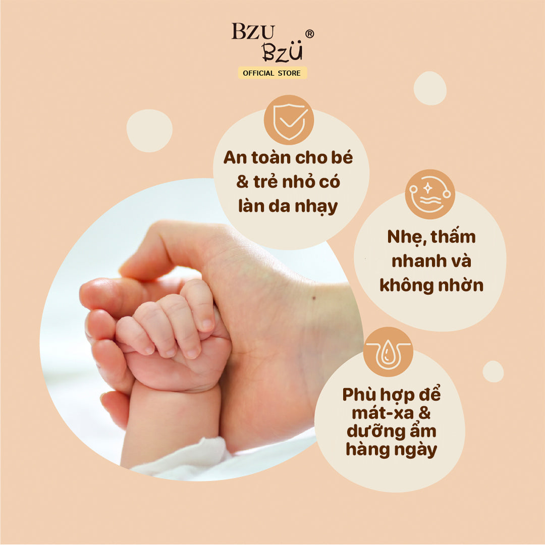 Dầu dừa mát xa em bé BZU BZU Coconut Baby Oil - 100ml