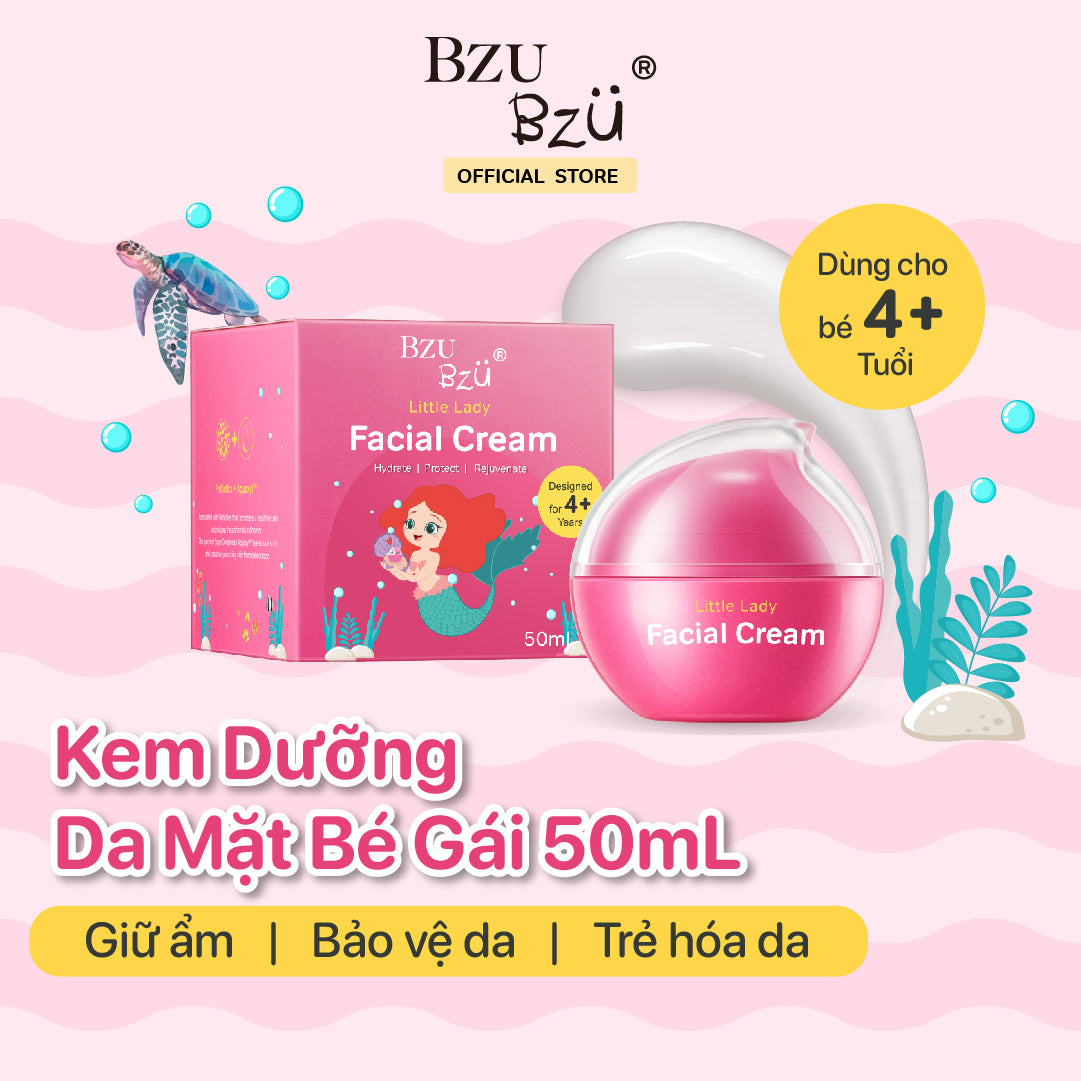 Kem dưỡng da mặt bé gái BZU BZU Little Lady Facial Cream - 50ml