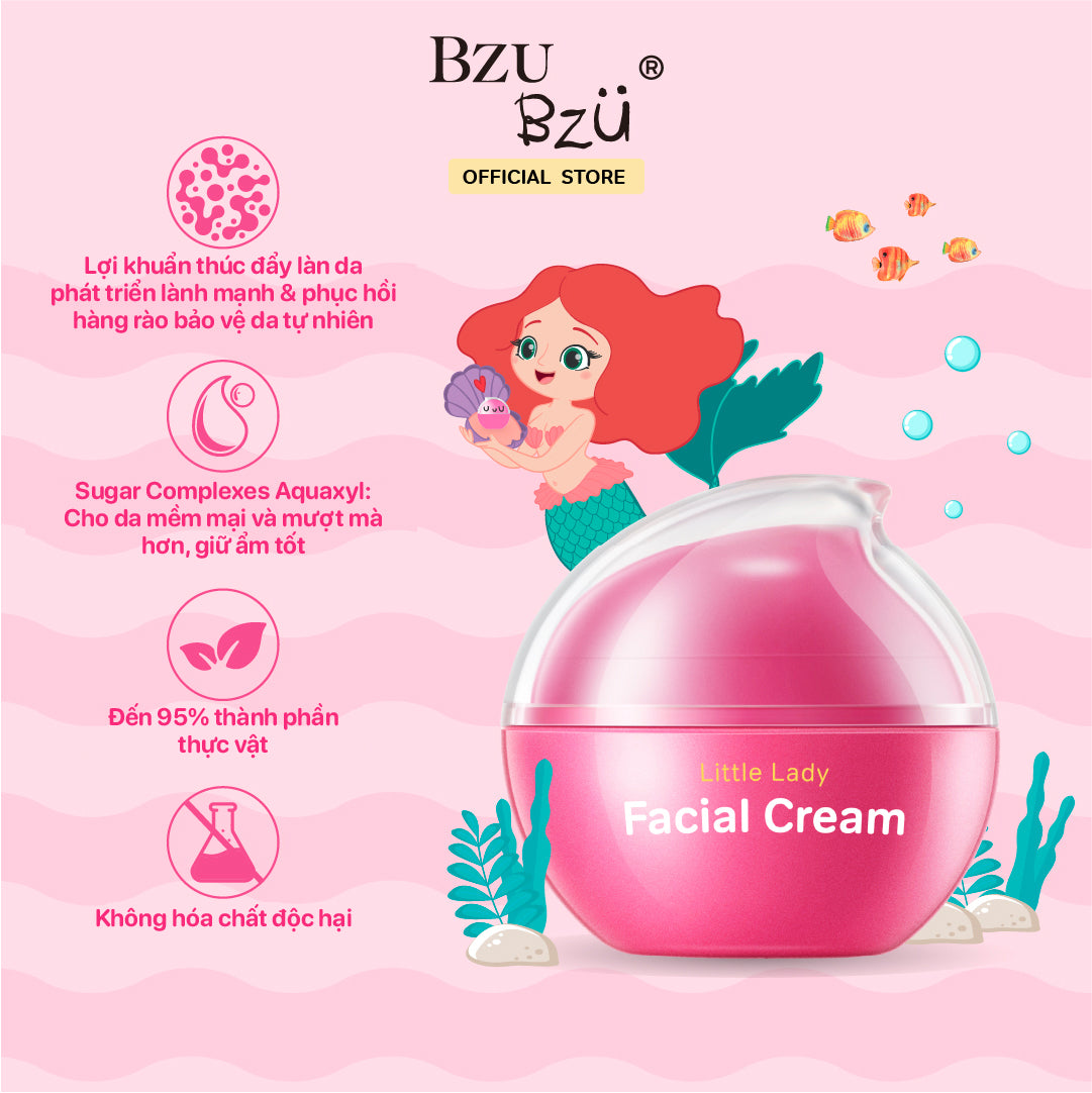 Kem dưỡng da mặt bé gái BZU BZU Little Lady Facial Cream - 50ml