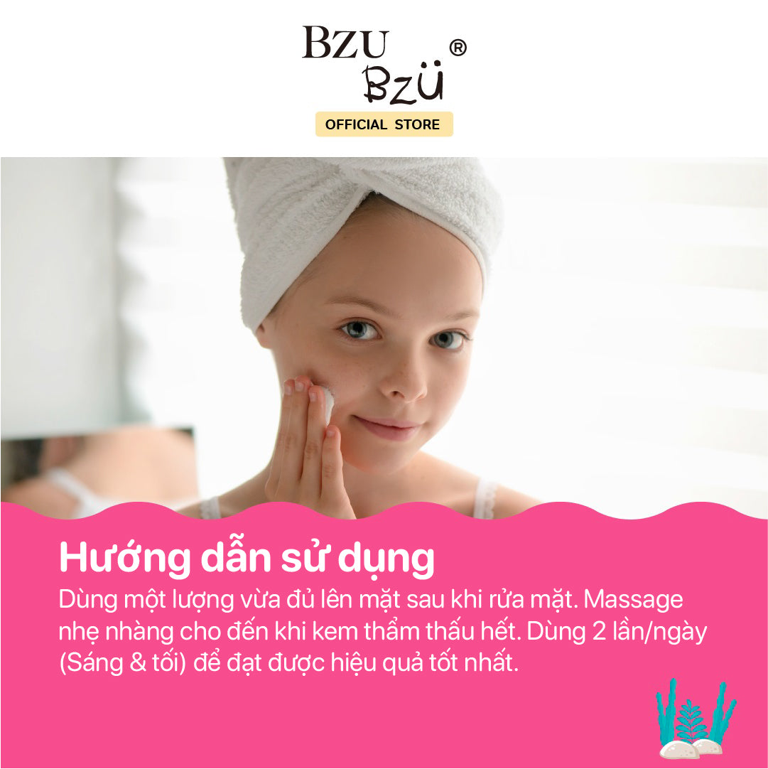 Kem dưỡng da mặt bé gái BZU BZU Little Lady Facial Cream - 50ml