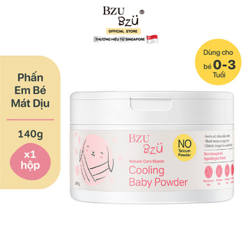 Phấn Em Bé Mát Dịu BZU BZU Cooling Baby Powder, 140g