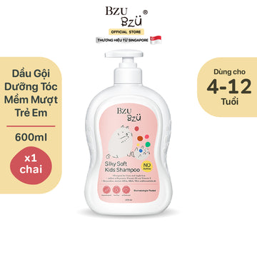 Dầu Gội Trẻ Em Dưỡng Tóc Mềm Mượt BZU BZU Silky Soft Kids Shampoo, 600ml