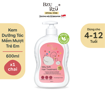 Kem Dưỡng Tóc Mềm Mượt BZU BZU Silky Soft Kids Hair Treatment, 600ml