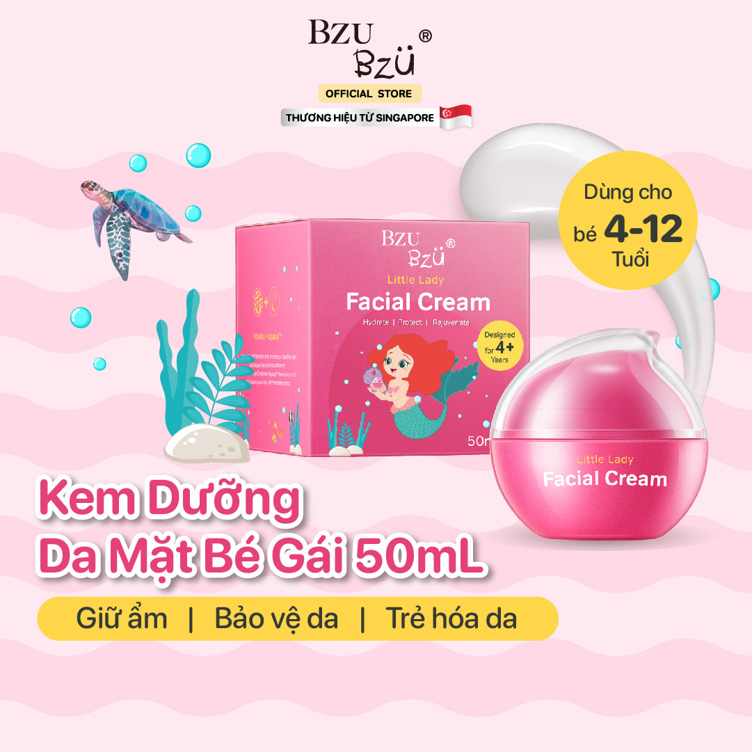 Kem dưỡng da mặt bé gái BZU BZU Little Lady Facial Cream - 50ml