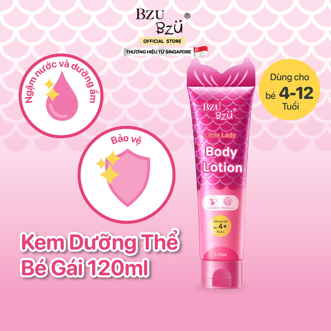 Kem Dưỡng Thể Cho Bé Gái Bzu Bzu Little Lady Body Lotion - 120ml