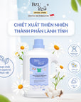 Nước giặt xả vải cho bé 2 trong 1 BZU BZU CleanHaven 3L - Thơm lâu, An Toàn, Không hóa chất